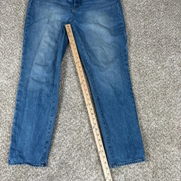 Madewell Jeans Womens 32T Blue High Rise Button Fly Straight The Perfect Vintage - Picture 6 of 15